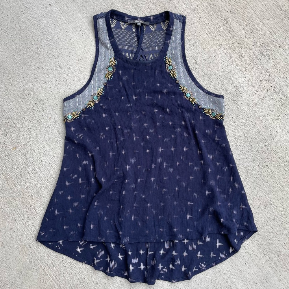 Miss Me beaded hi-low tunic XS - Picture 3 of 10